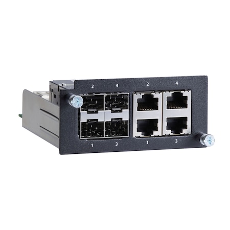 Moxa Gigabit Ethernet Module W/ 4 10/100/1000Baset(X) Or 100/1000Basesfp PM-7500-4GTXSFP